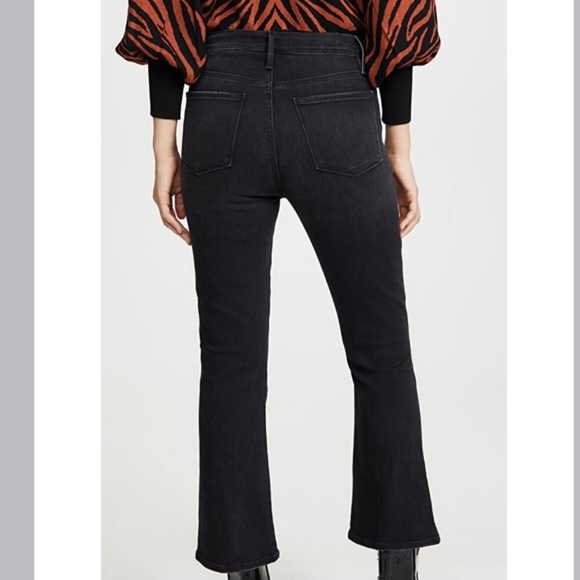 Frame Le Sylvia Kick Boot Jeans in Black, Size 23 - Picture 4 of 7